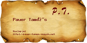 Pauer Tamás névjegykártya